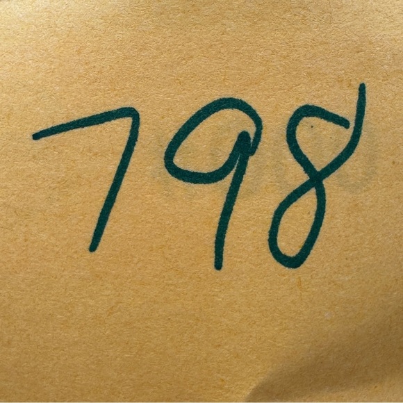 Gold Hair Clip • Garnet Red Glass Beads • 2.5” - Picture 7 of 7